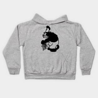 Angry Cat in Steamboat Willie 1928 Kids Hoodie